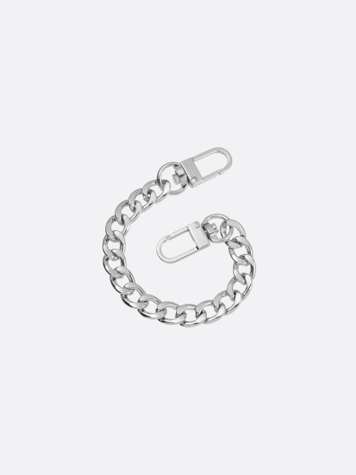 extension bandoulière sac argenté