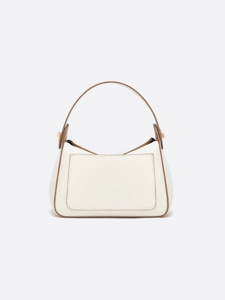 Small white leather handbag 