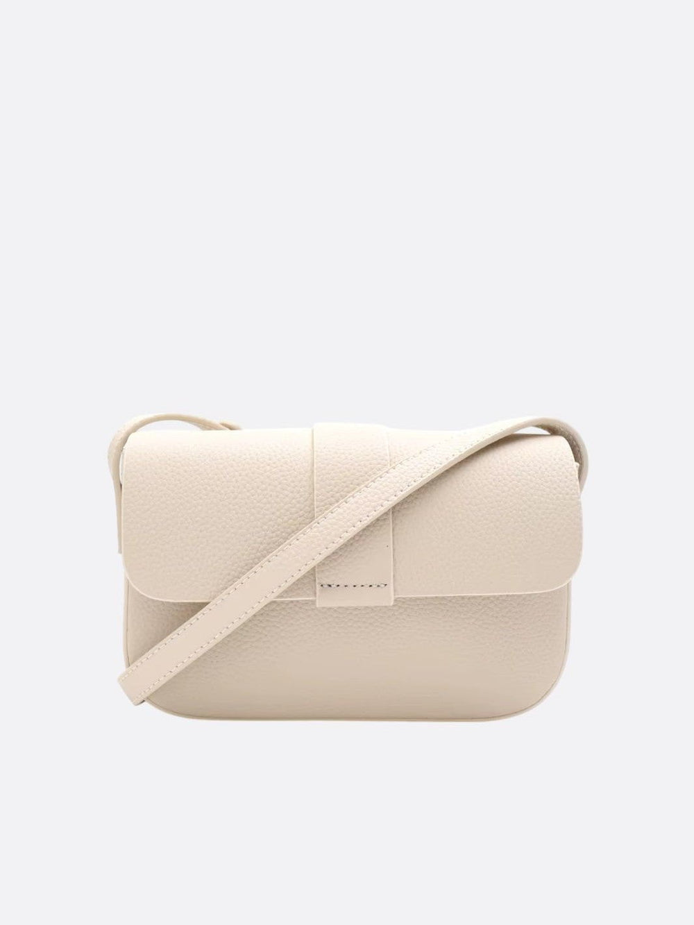 sac cuir grainé blanc