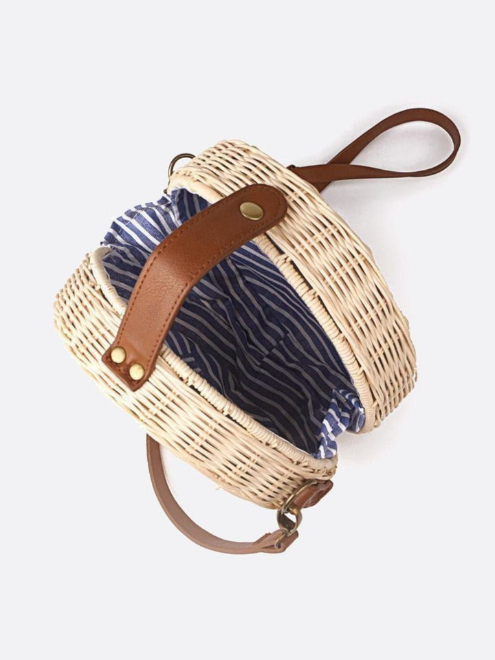 Rattan shoulder bag