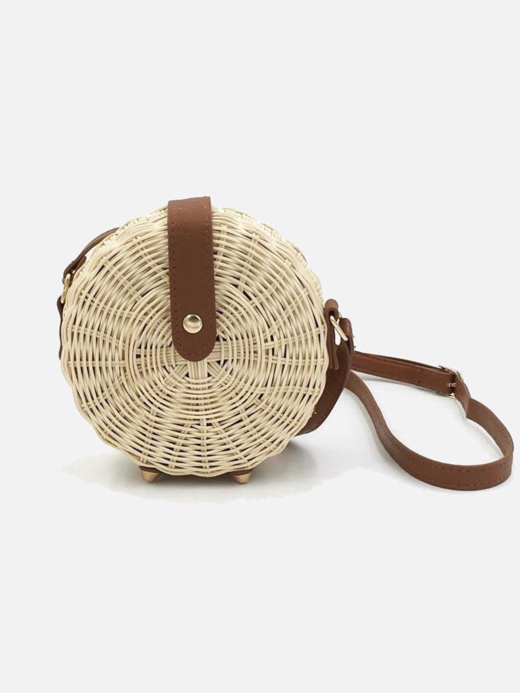 sac bandoulière rotin
