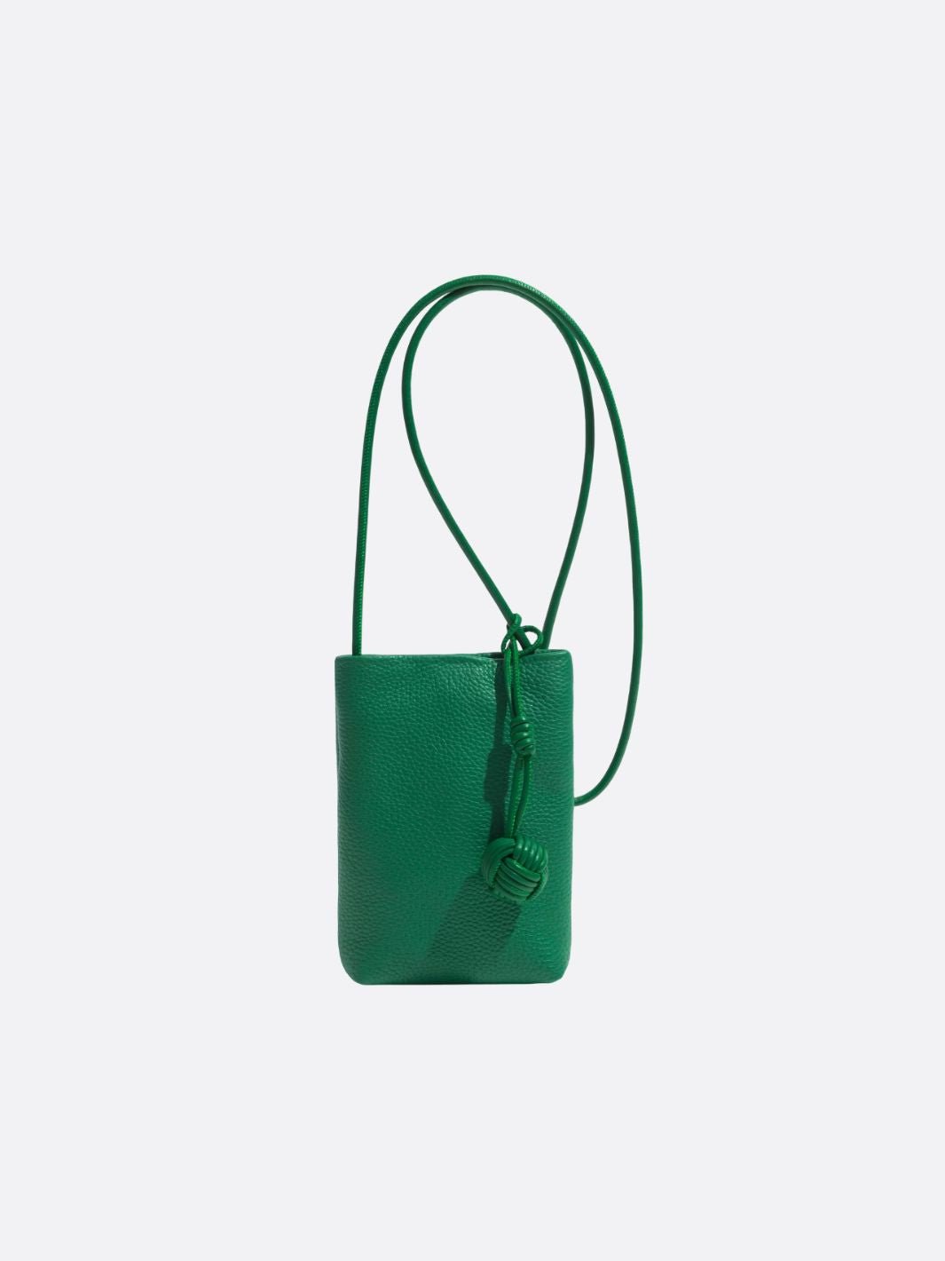 sac téléphone cuir vert foncé
